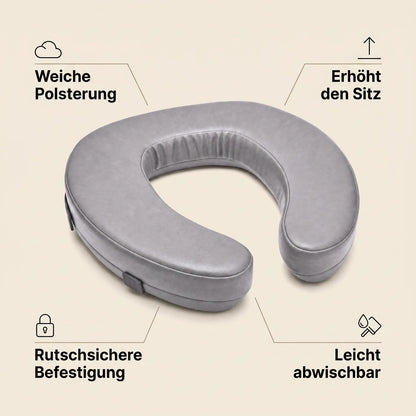 AVEO – Toilettensitzkissen mit Erhöhung – gepolstert, 5 cm