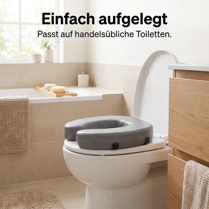 AVEO – Toilettensitzkissen mit Erhöhung – gepolstert, 5 cm