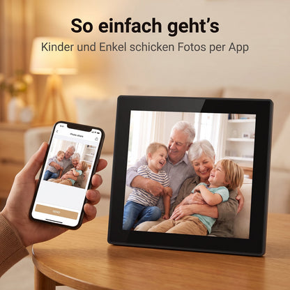Fotos per App vom Smartphone direkt an den Lumi WLAN-Bilderrahmen senden