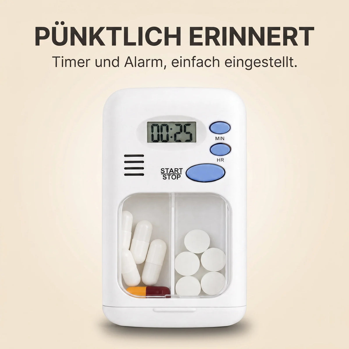 REMI – Pillendose mit Timer & Alarm – ganz ohne App