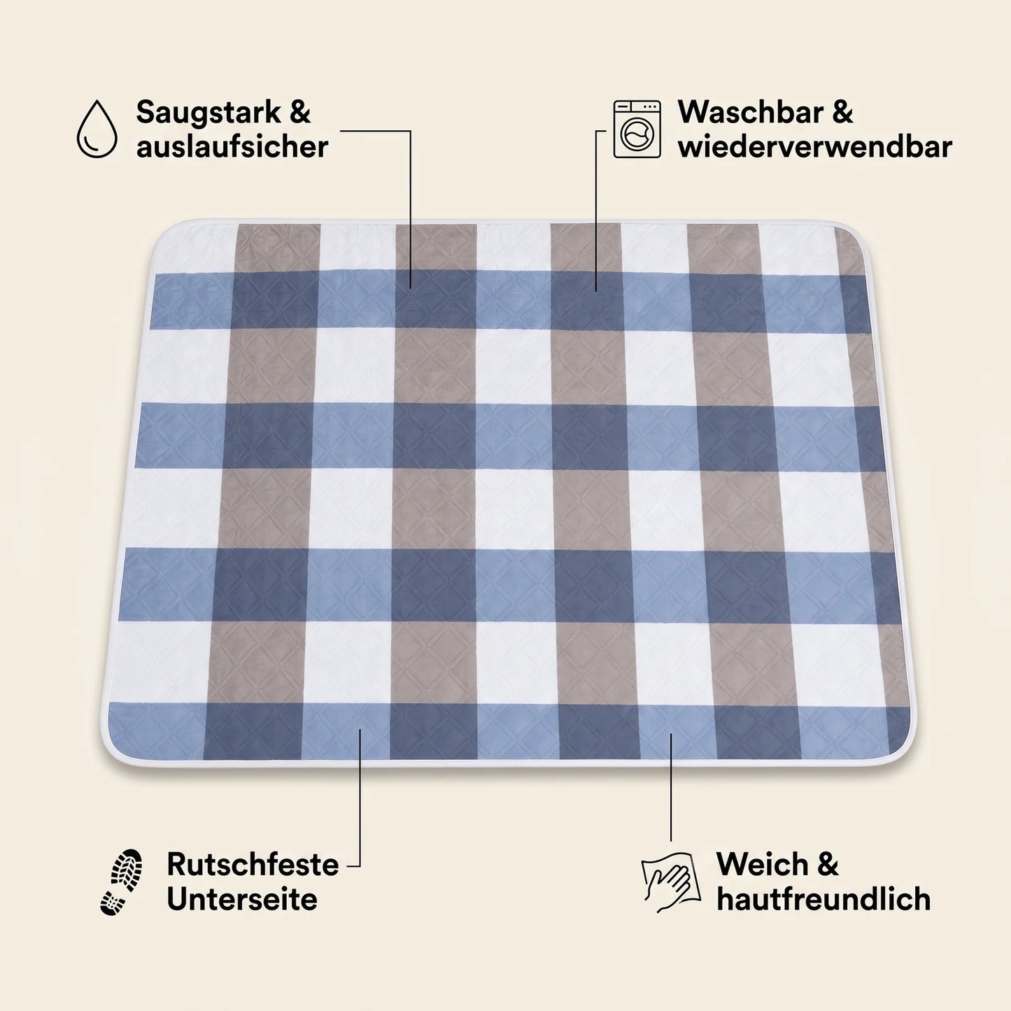 NEA – Waschbare Matratzenauflage 115 × 200 cm – wasserdicht