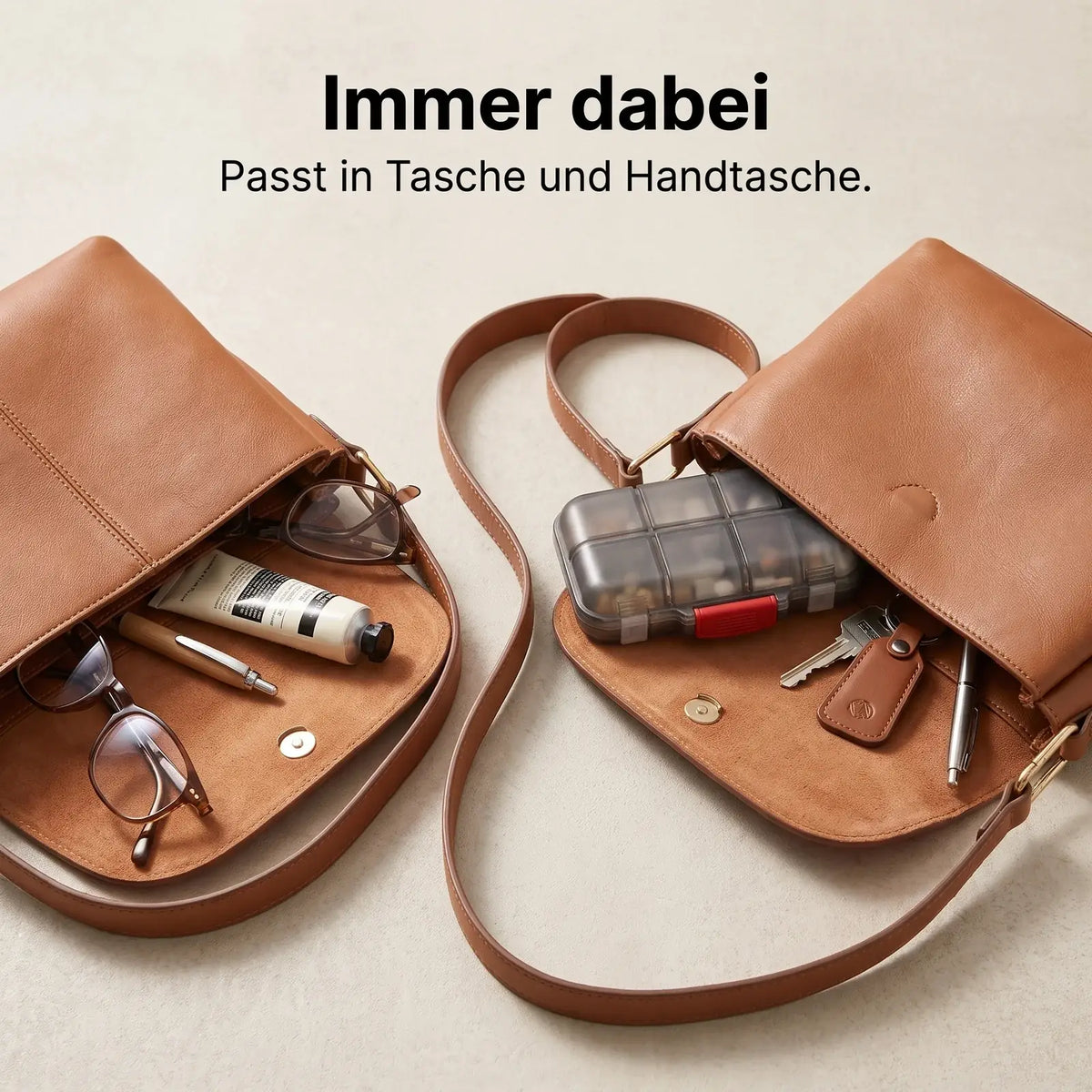 PILLBE – Tablettenbox für unterwegs mit 6 Fächern