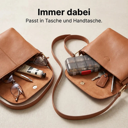 PILLBE – Tablettenbox für unterwegs mit 6 Fächern
