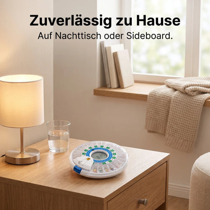 CURA – Automatischer Tablettenspender mit Alarm, 28 Fächer