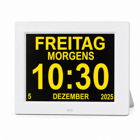 KLARA digitale Kalenderuhr für Senioren mit Riesenschrift von FAMESSA