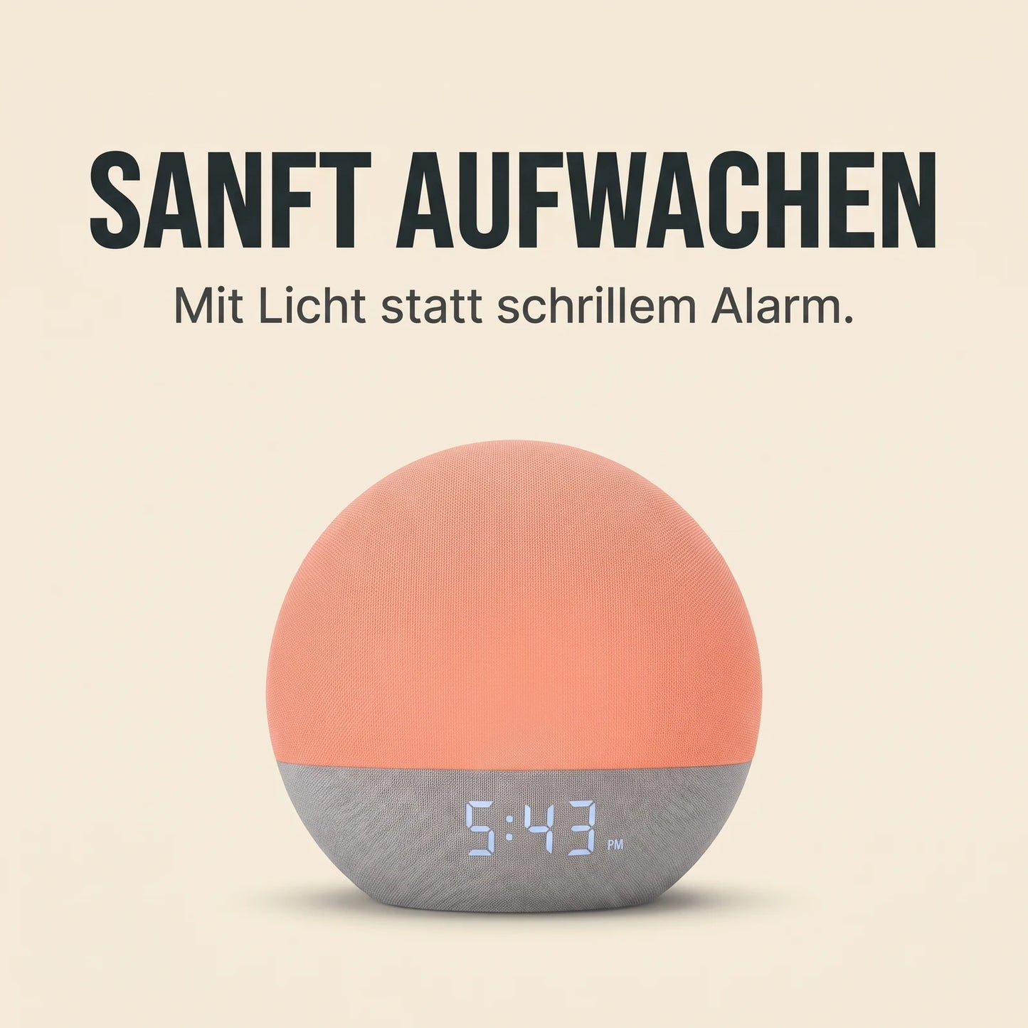 ALBA Tageslichtwecker, sanft aufwachen mit Licht statt schrillem Alarm